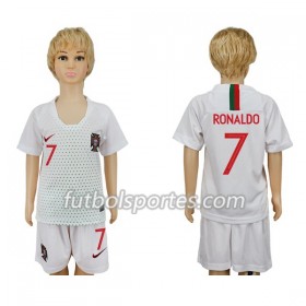 Camisetas Portugal Ronaldo 7 Niño Segunda Equipacion Mundial 2018